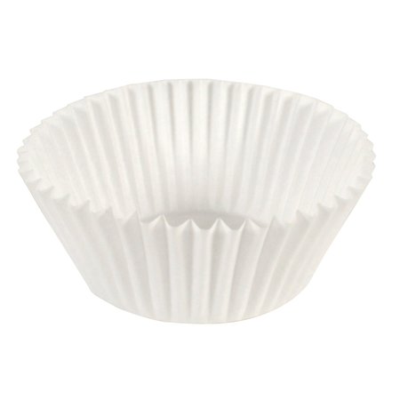 HOFFMASTER Fluted Bake Cup, 4-1/2", White, PK500 BL200-4-1/2SP